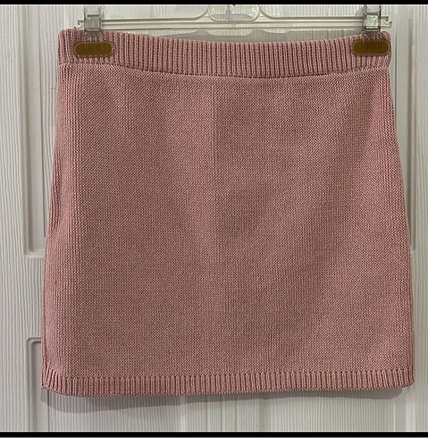 Zara , 38 beden düz örgü mini etek açık pembe