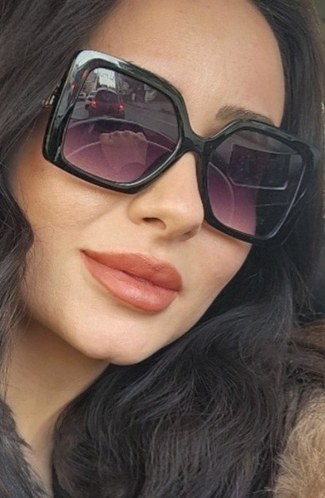 Paris Sokak Stili Siyah Kadın Güneş Gözlüğü - Görsel 4