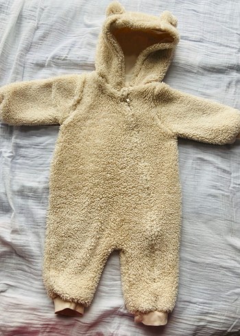 Kürklü Kapüşonlu Bebek Tulumu - Görsel 4