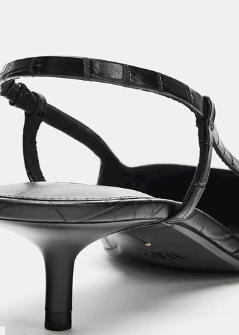 Zara Arkası Açık Kabartmalı Ayakkabı - Görsel 6