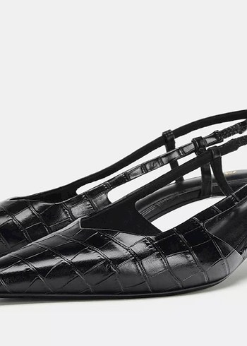 Zara Arkası Açık Kabartmalı Ayakkabı - Görsel 4