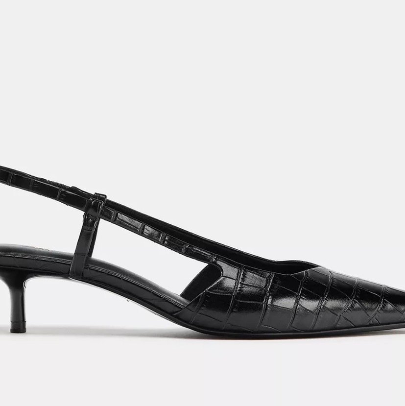 Zara Arkası Açık Kabartmalı Ayakkabı - Görsel 3