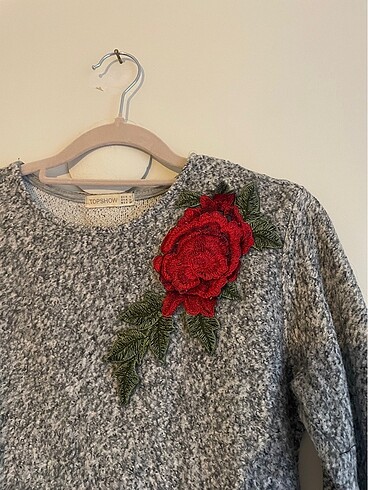 Topshop Gri mini elbise