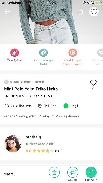 Trendyol & Milla Hırka Yeşil