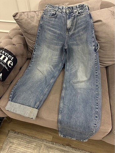 s Beden mavi Renk BERSHKA KADIN KOT PANTOLON