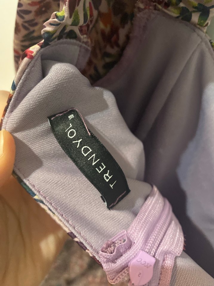 Mor-Pembe Saten Elbise - Görsel 4