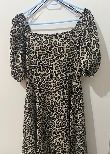 Leopar Desenli Elbise - Görsel 3