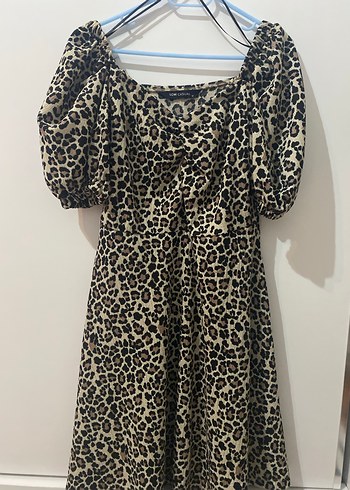 Leopar Desenli Elbise - Görsel 2