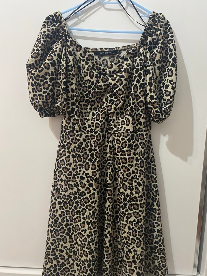 Leopar Desenli Elbise - Görsel 2