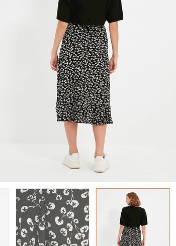 Midi Etek, Fırfırlı yırtmaç - Görsel 3