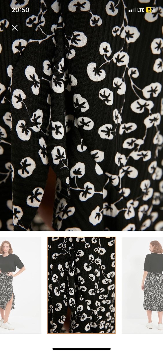 Midi Etek, Fırfırlı yırtmaç - Görsel 5