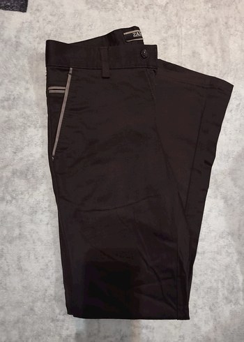 Kemerli Erkek Kahverengi Ofis Pantolonu - Görsel 3