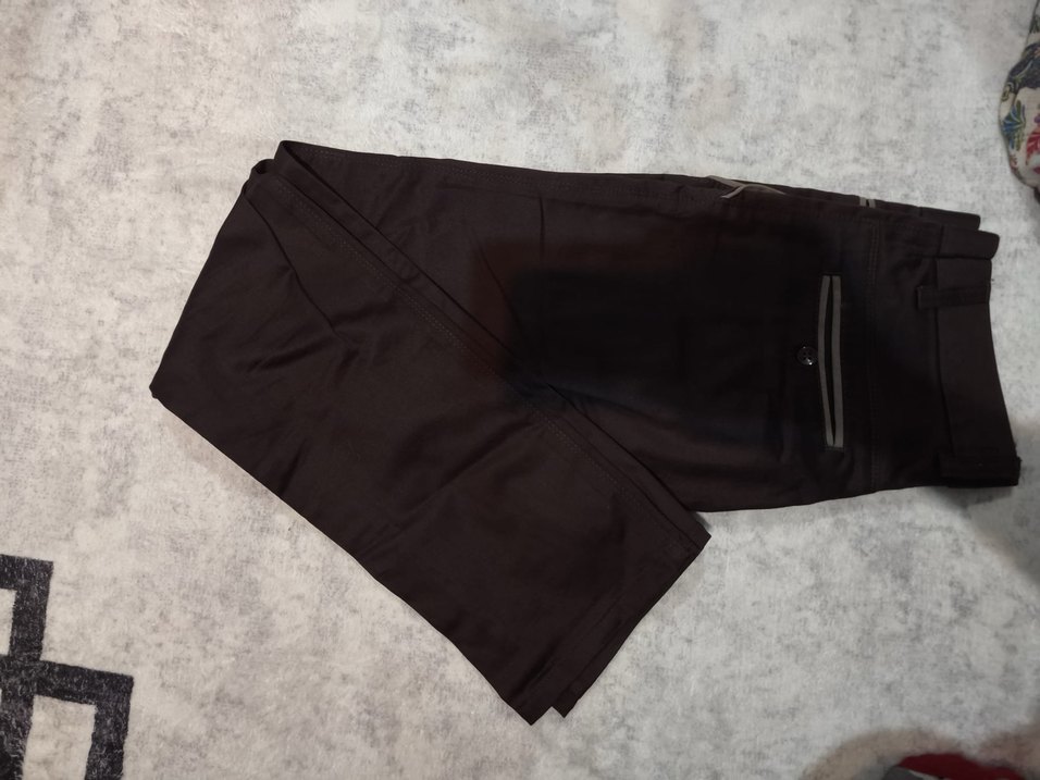 Kemerli Erkek Kahverengi Ofis Pantolonu - Görsel 2