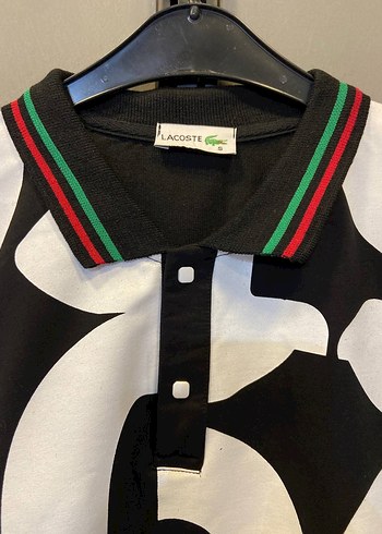 Siyah Baskılı Uzun Kollu Erkek Polo Tişört - Görsel 3