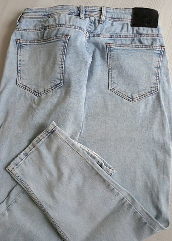 Gri Erkek Bol Kesim Denim Pantolon - Görsel 3