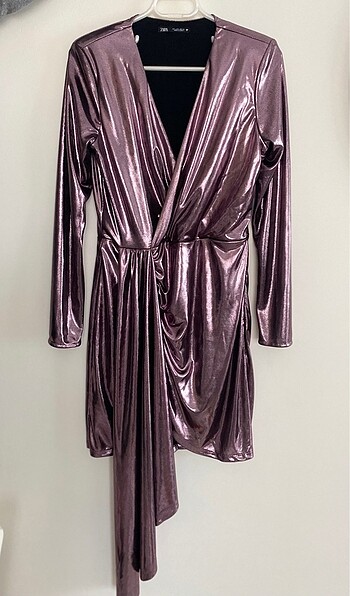 Zara ZARA KISA DRAPE ELBİSE