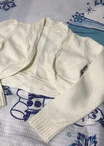 Kız Çocuk Beyaz Triko Bolero - Görsel 3