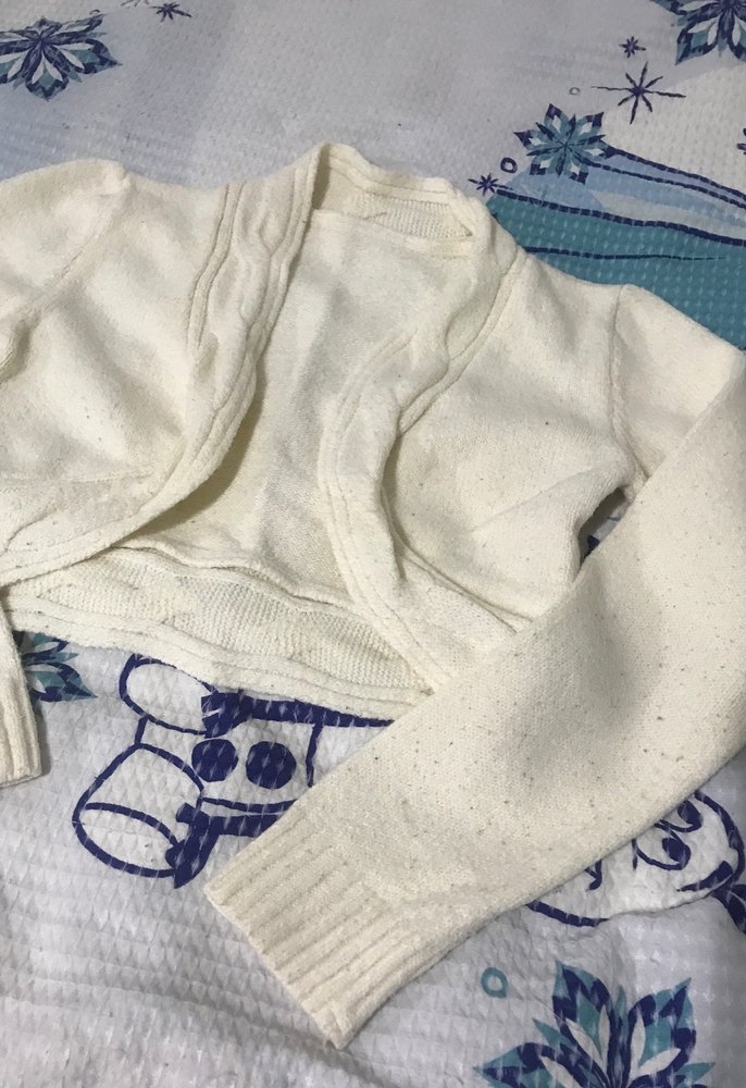 Kız Çocuk Beyaz Triko Bolero - Görsel 3