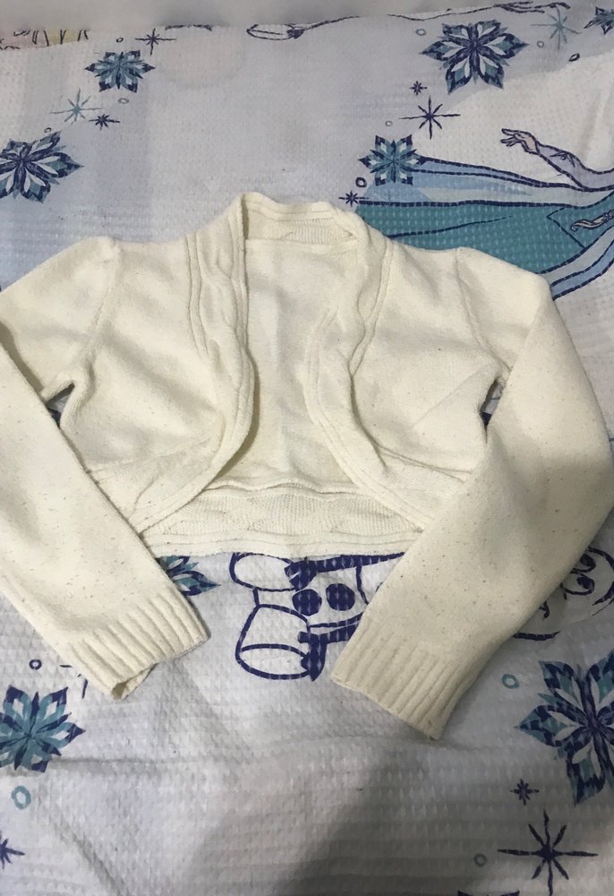 Kız Çocuk Beyaz Triko Bolero - Görsel 2