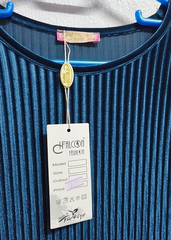 Kadın Lacivert Piliseli Uzun Kollu Elbise - Görsel 4