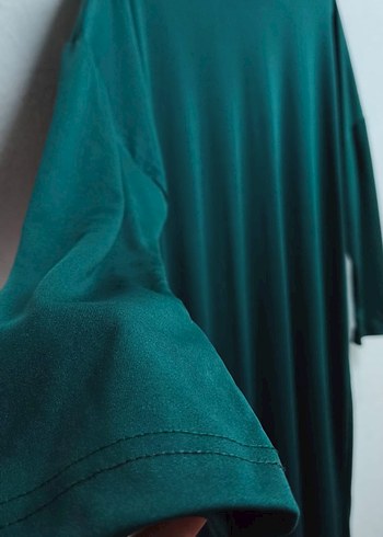 Uzun Kollu Salaş Yeşil Namaz Elbisesi - Görsel 3