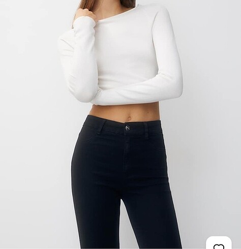 34 Beden siyah Renk PULL AND BEAR YÜKSEK BEL JEGGİNG