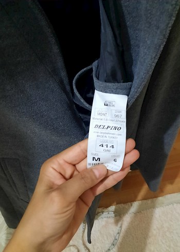 m Beden gri Renk erkek uzun kaban