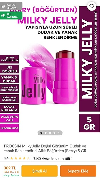 Procsin Dudak ve yanak için jel tint
