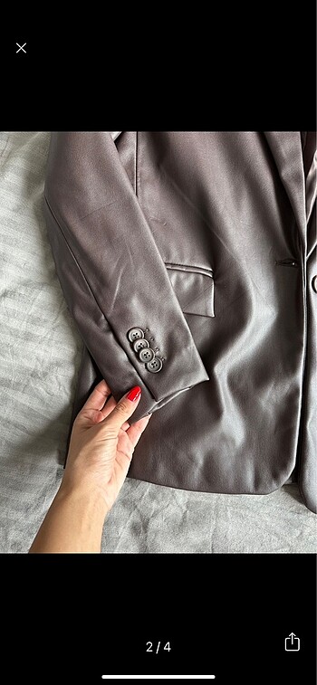 Pull and Bear Pull and bear deri ceket blazer