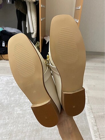 LUTVELİZADE Lutvelizade taşlı ayakkabı babet Oxford loafer