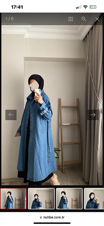 Nuhbe denim kot trençkot