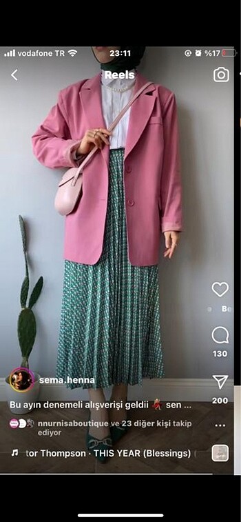 Trendyolmilla desenli piliseli etek