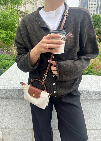 Bej Renkli Denim Bel Çantası - Görsel 2