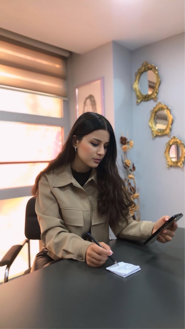 Bej Deri Kadın Ceket Midi Boy - Görsel 2