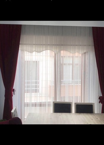 Bordo Modern Düz Perde - Görsel 2