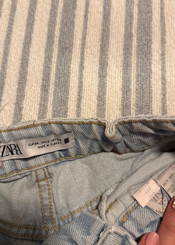34 Beden mavi Renk Buz mavi Kadın Bol Kesim Midi Boy Denim Jean