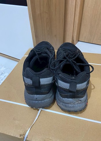 Siyah Gri Erkek Spor Ayakkabı Velcro - Görsel 2