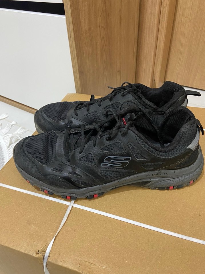 Siyah Gri Erkek Spor Ayakkabı Velcro - Görsel 4