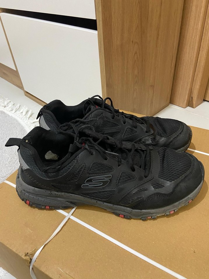 Siyah Gri Erkek Spor Ayakkabı Velcro - Görsel 3