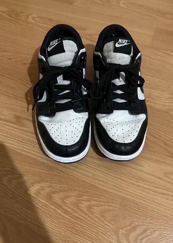 Nike dunk low panda Siyah Beyaz Bağcıklı Kadın Spor Ayakkabı