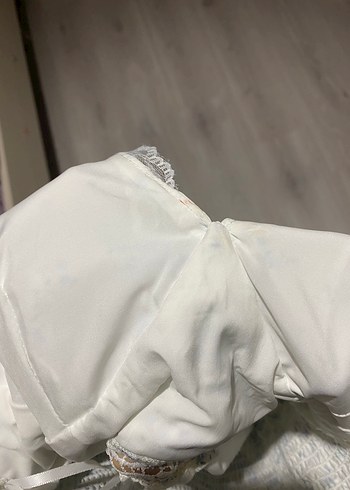 s Beden beyaz Renk İnce Askılı Beyaz Nakışlı Uzun Bohem Elbise