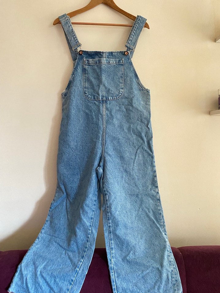 Mavi Denim Midi Kısa Salopet - Görsel 3