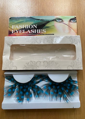 Canlı Mavi Takma Kirpikler - Görsel 2