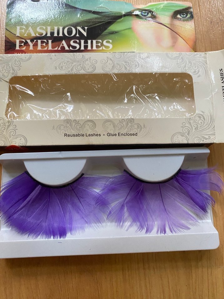Mor Işıltılı Tekrar Kullanılabilir Takma Kirpik - Görsel 2