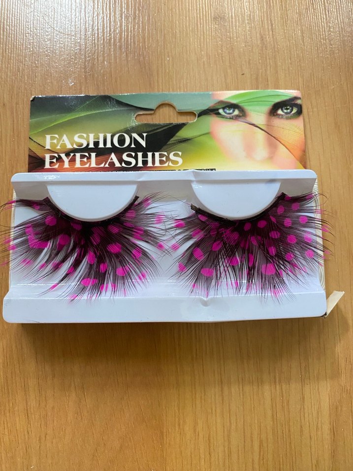 Renkli Pembe Takma Kirpik - Görsel 2