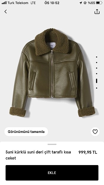 bershka yeni sezon haki ceket