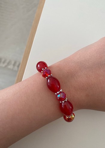Accessorize Renkli Boncuklu Kırmızı Bileklik