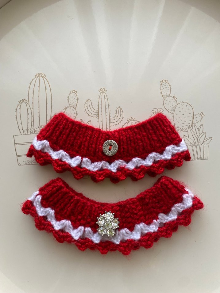 Kırmızı Beyaz Kedi Tasması - Görsel 2