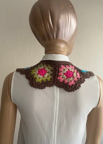 Motifli Örgü Yaka - Görsel 3