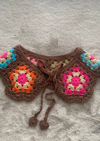 Motifli Örgü Yaka - Görsel 2